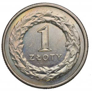 III RP, 1 złoty 2009 - destrukt skrętka 280 stopni