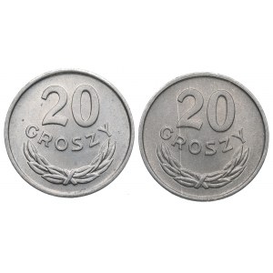 PRL, Zestaw 20 groszy 1963-65