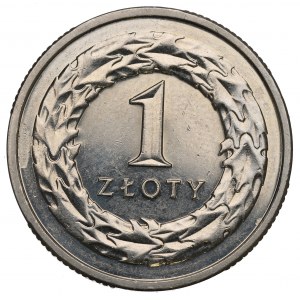III RP, 1 złoty 2015 - destrukt zapchany stempel