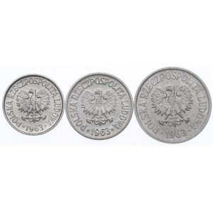 Poľská ľudová republika, sada 5-20 centov 1963