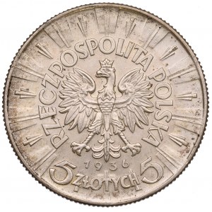 II Republic of Poland, 5 zloty 1936 Pilsudski