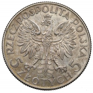 II Republic of Poland, 5 zloty 1934 Polonia