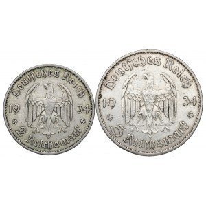 Germany, Set of 2 and 5 marks Cathedral