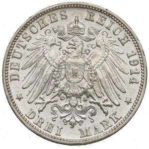 Nemecko, Württembersko, 3 známky 1914