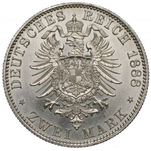 Německo, Prusko, 2 značky 1888