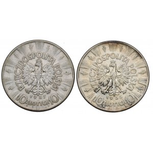 II RP, Zestaw 10 złotych 1935-37 Piłsudski