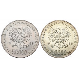 PRL, Zestaw 50.000 złotych 1988