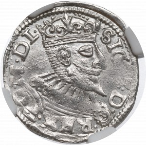 Zygmunt III Waza, Trojak 1596, Poznań - NGC MS62