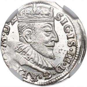 Sigismund III. Vasa, Trojak 1592, Vilnius - SIGIS - NGC MS63