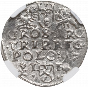 Žigmund III Vasa, Trojak 1597, Wschowa - NGC MS62