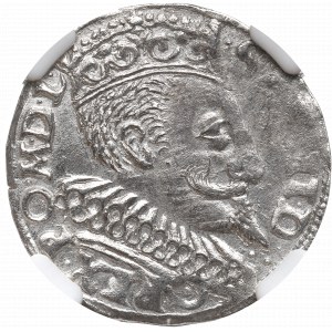 Zikmund III Vasa, Trojak 1596, Bydgoszcz - NGC MS62