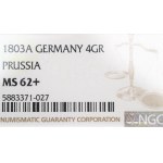 Deutschland, Preußen, 4 Pfennige 1803 - NGC MS62+