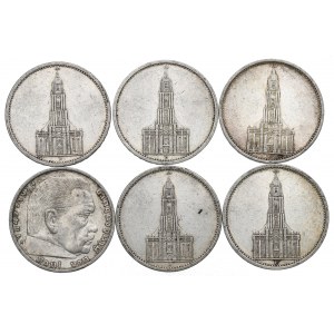 Germany, Third Reich, Set of 5 marks 1934-36