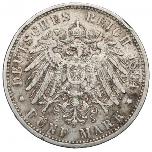 Germany, Prussia, 5 mark 1894