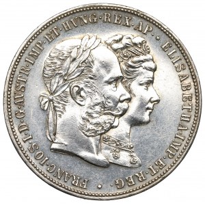 Rakúsko, František Jozef, 2 guldenov 1879 - strieborná svadba