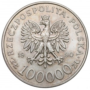 Third Republic, 100,000 zloty 1990 Solidarity Type A