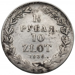 Ruské delenie, Mikuláš I., 1-1/2 rubľa=10 zlotých 1836, Petrohrad