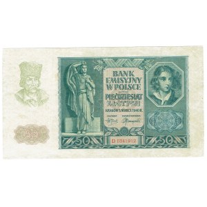 GG, 50 złotych 1940 D - RZADKA