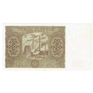 Poľská ľudová republika, 1000 zlotých 1947 Ser. F