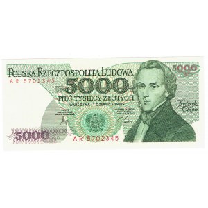 People's Republic of Poland, 5000 gold 1982 AR