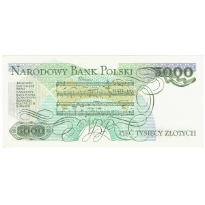 PRL, 5000 złotych 1986 - seria BA