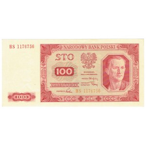 PRL, 100 zl. 1948 HS - rebrovaný papier