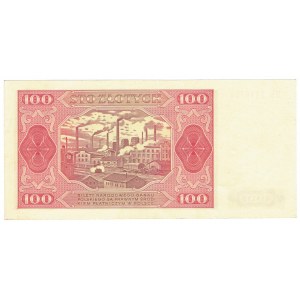 PRL, 100 złotych 1948 HS - papier prążkowany