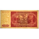 PRL, 100 złotych 1948 HS - papier prążkowany