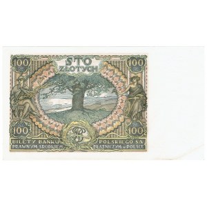 II RP, 100 złotych 1934 BH. dodatkowy znak wodny kreski
