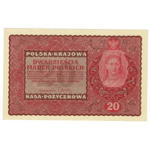 II RP, 20 poľských mariek 1919 II SÉRIA EE