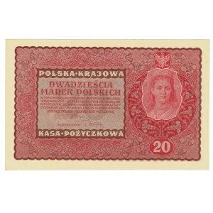 II RP, 20 poľských mariek 1919 II SERJA DV