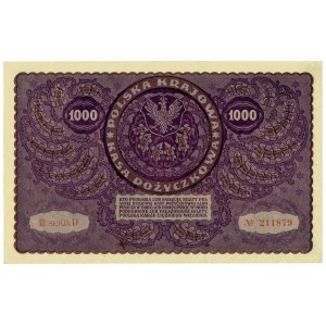 II RP, 1000 Polish marks 1919 III SERIES D