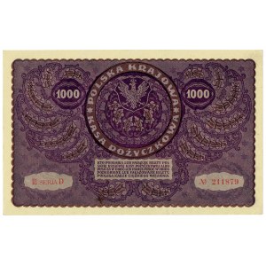 II RP, 1000 marek polskich 1919 III SERJA D