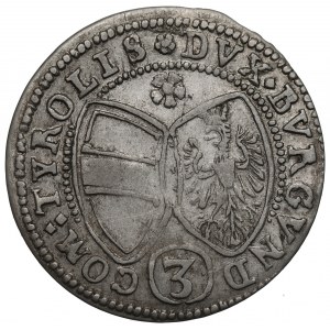 Rakúsko, Ferdinand Karol, 3 krajcars 1639, Hall