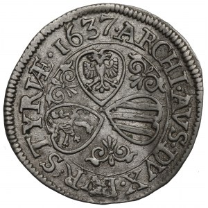 Austria, 3 krajcars 1637