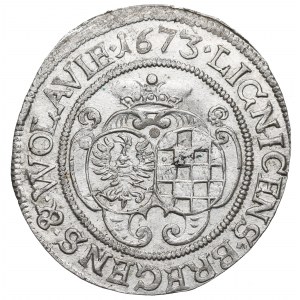 Sliezsko, vojvodstvo Legnicko-Brzesko-Volov, Ludwika (regent), 6 krajcars 1673, Brzeg