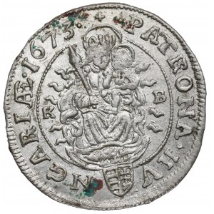 Hungary, Leopold I, 6 kreuzer 1673 KB