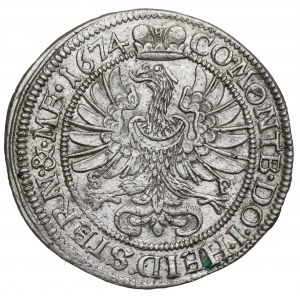Schlesien, Duchy of Oels, Silvius Friedrich, 6 kreuzer 1674