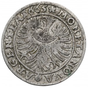Śląsk, Księstwo Legnciko-Brzesko-Wołowskie, Christian, 6 krajcarów 1665, Brzeg