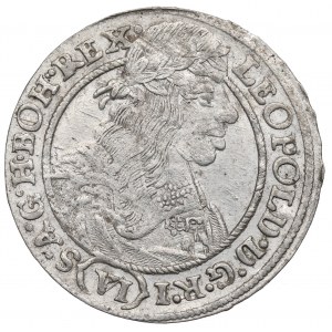 Silesia under Habsburg rule, Leopold I, 6 krajcars 1665, Wrocław