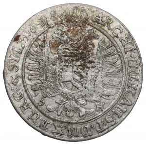 Silesia under Habsburg rule, Leopold I, 6 krajcars 1665, Wrocław