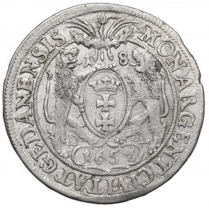 John II Casimir, 1/4 thaler 1658, Danzig - date overstriked