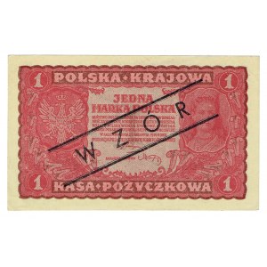 II RP, 1 poľská značka 1919 I SÉRIA DN - MODEL