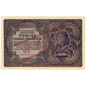 II RP, 1000 marek polskich 1919 III Serja AT WZÓR