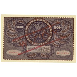 II RP, 1000 poľských mariek 1919 Séria III AT MODEL