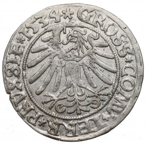Sigismund I. der Alte, Pfennig für die preußischen Länder 1534, Toruń - PRVSSIE/PRVSSIE