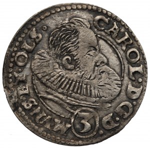 Sliezsko, Ziębicko-Oleśnické vojvodstvo, Karol, 3 krajcary 1612, Olesnica