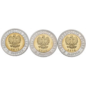 Tretia republika, sada 5 kusov zlatých 2015-16
