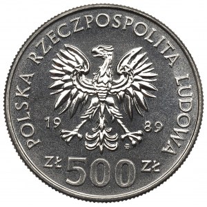 PRL, 500 zloty 1989 Jagiello - Sample Ni