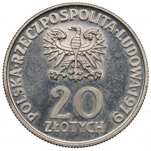 Poľská ľudová republika, 20 zlotých 1979 - vzorka CuNi